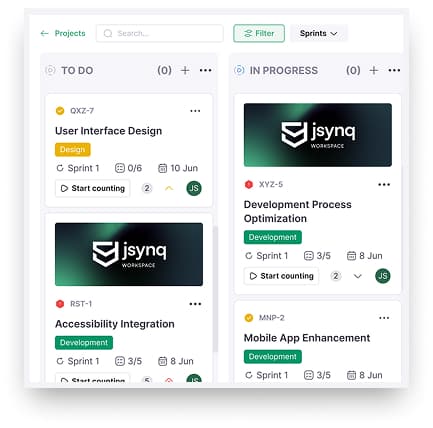 Organize your projects visually and move tasks easily