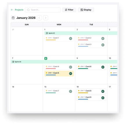 See the big picture, plan the month and keep deadlines under control